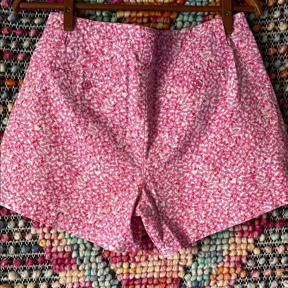 Pink Patterned Women's Shorts - Picture 3 of 4